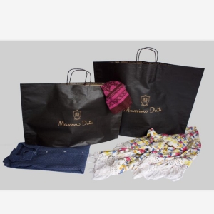 paper bag with twisted paper handle