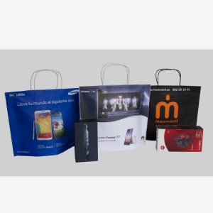 paper bag with twisted paper handle